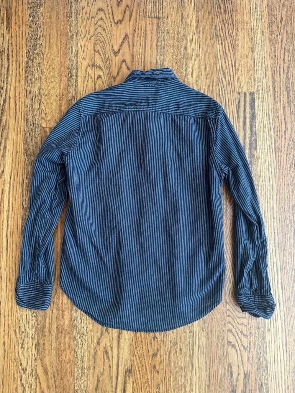 45R Japanese Indigo Ticking Stripe Button Down Shirt. Size 2 (Men’s Small). - Picture 2 of 3